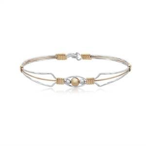 NEW RONALDO women's i am worthy bracelet in gold and sterling silver artist wire